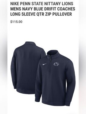 Nike Men’s Quarter zip Penn State